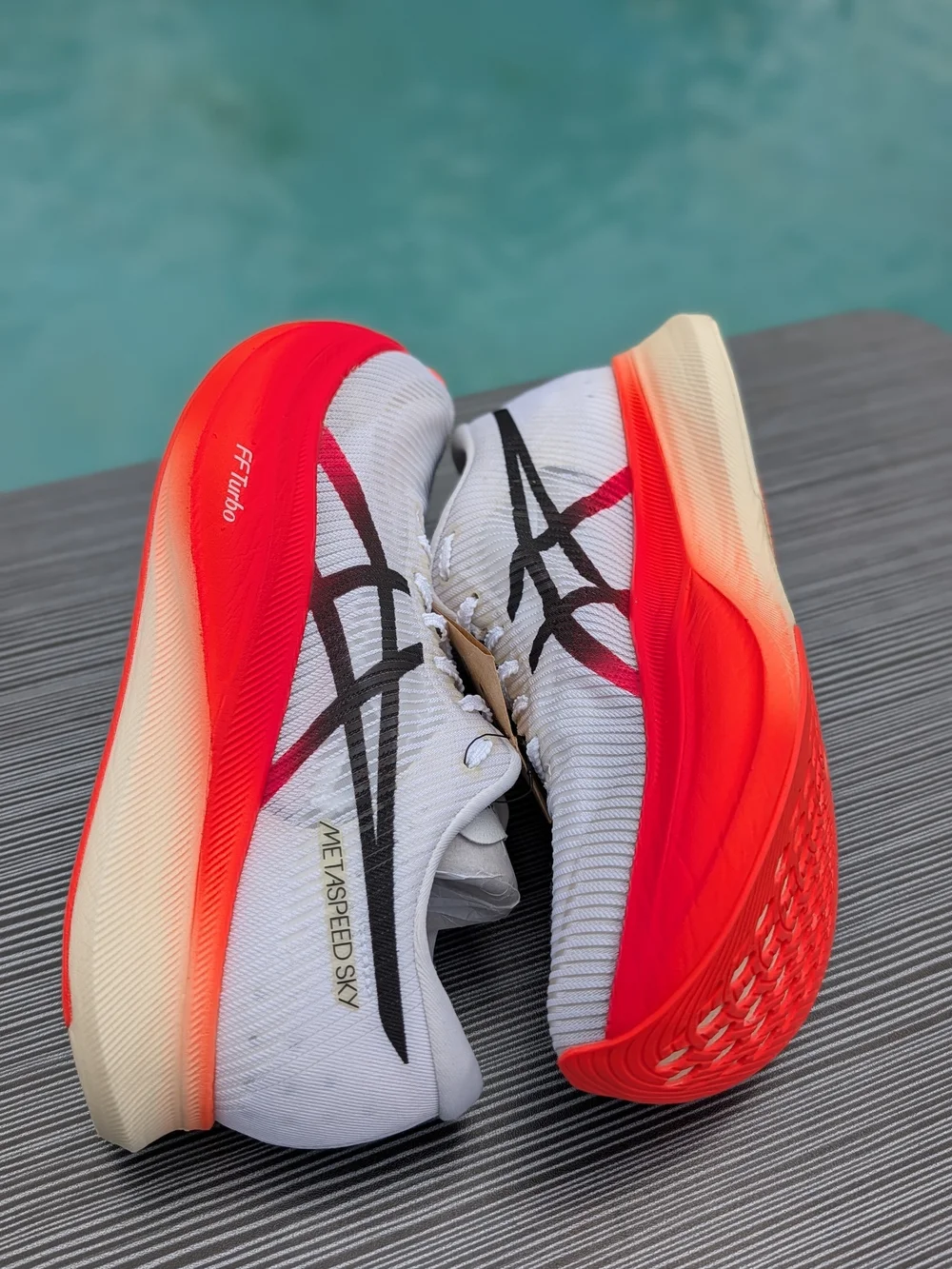 ASICS Metaspeed Sky+ White Performance Red Size Men's 7.5 / Women's 9 - Picture 8 of 14